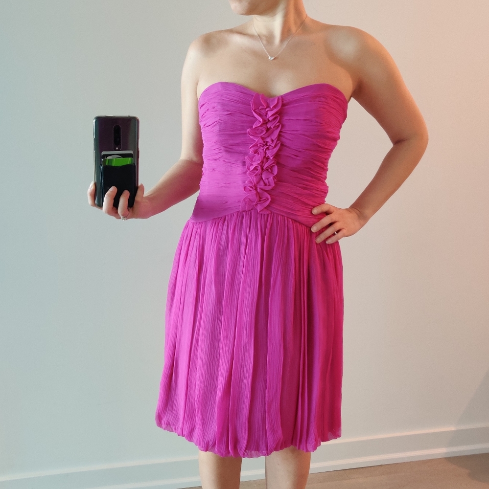 Maggy London Pink 100% silk dress